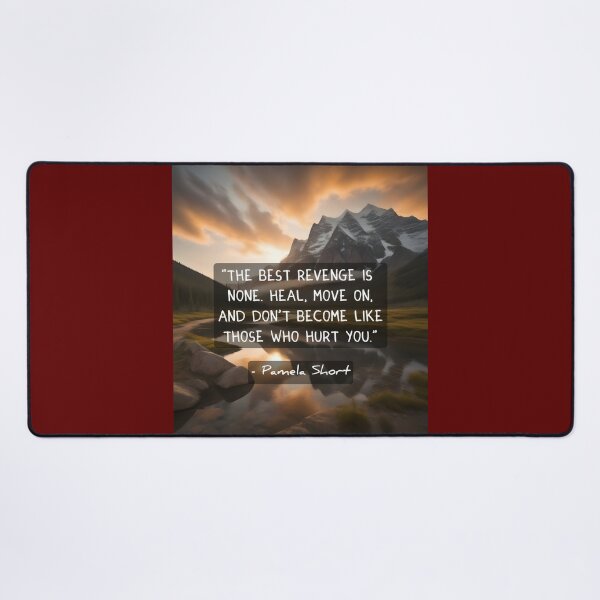 Item preview, THE BEST REVENGE IS NONE | Inspirational Mountain Landscape Art | Healing & Growth Wisdom Quote Graphic designed and sold by SergioMiklos.