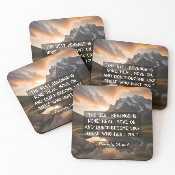 Item preview, THE BEST REVENGE IS NONE | Inspirational Mountain Landscape Art | Healing & Growth Wisdom Quote Graphic designed and sold by SergioMiklos.