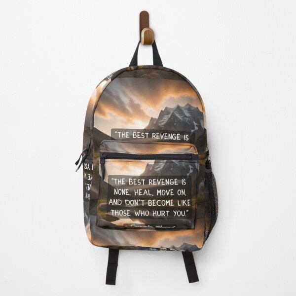 Item preview, THE BEST REVENGE IS NONE | Inspirational Mountain Landscape Art | Healing & Growth Wisdom Quote Graphic designed and sold by SergioMiklos.