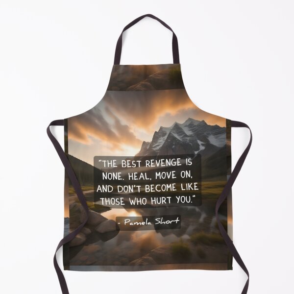 Item preview, THE BEST REVENGE IS NONE | Inspirational Mountain Landscape Art | Healing & Growth Wisdom Quote Graphic designed and sold by SergioMiklos.