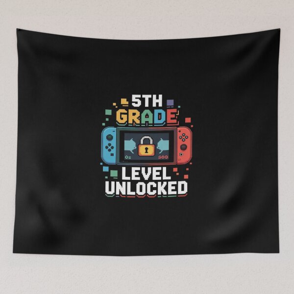 Item preview, 5th Grade Level Unlocked Back to School First Day Gamer Boys designed and sold by DigitaldeligArt.
