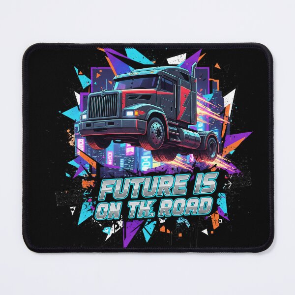 Item preview, Future is on the Road - Cyberpunk Trucker Aesthetic designed and sold by BounoWorld.