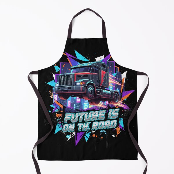 Item preview, Future is on the Road - Cyberpunk Trucker Aesthetic designed and sold by BounoWorld.