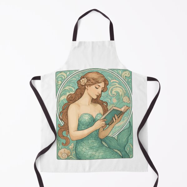Item preview, Art Nouveau Mermaid Reading designed and sold by Pineapple-Tree.