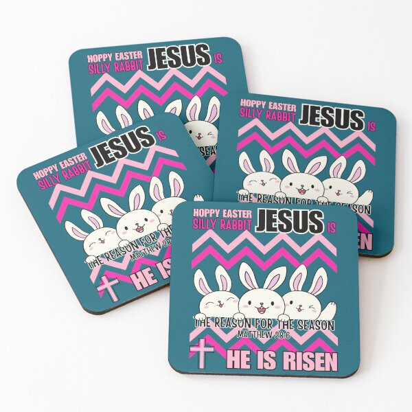 Item preview, Silly Rabbit, Jesus Is The Reason For The Season, He Is Risen, Hoppy Easter Bunny, Pink designed and sold by Forevermore.