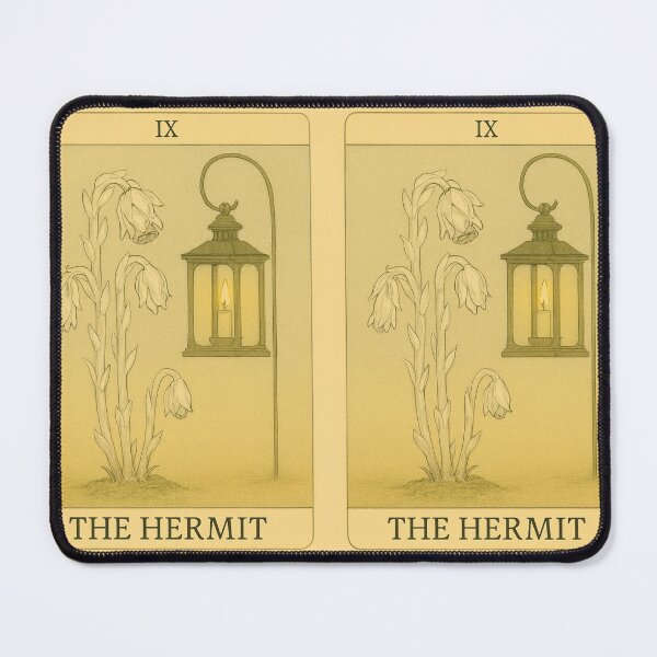 Item preview, The Hermit — Botanical Lantern Tarot Card (IX) designed and sold by LuxuryApparels.