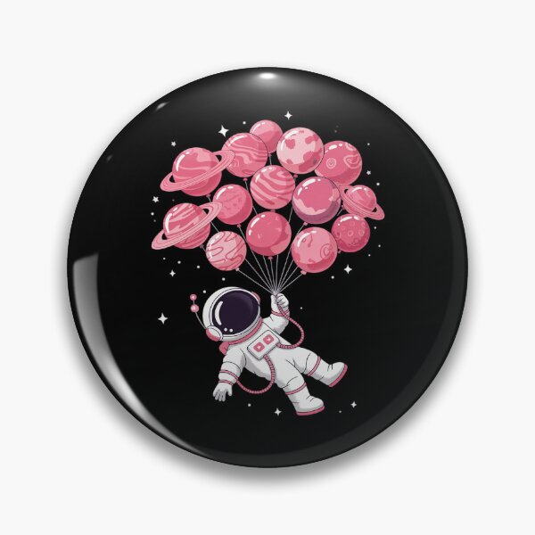 Item preview, Astronaut Balloon Planets Space Galaxy Girls Kids  designed and sold by DigitaldeligArt.