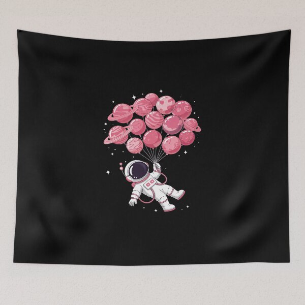 Item preview, Astronaut Balloon Planets Space Galaxy Girls Kids  designed and sold by DigitaldeligArt.