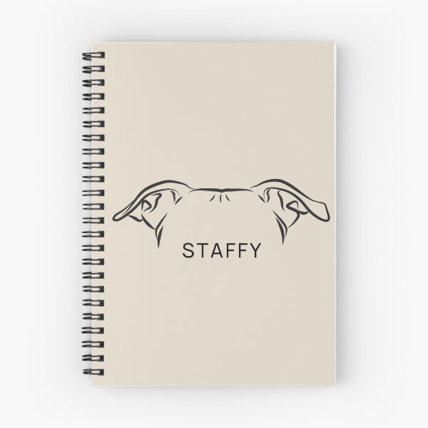 Item preview, American Staffordshire Terrier Ears – Minimal Line Art Dog Design designed and sold by Noyalita.
