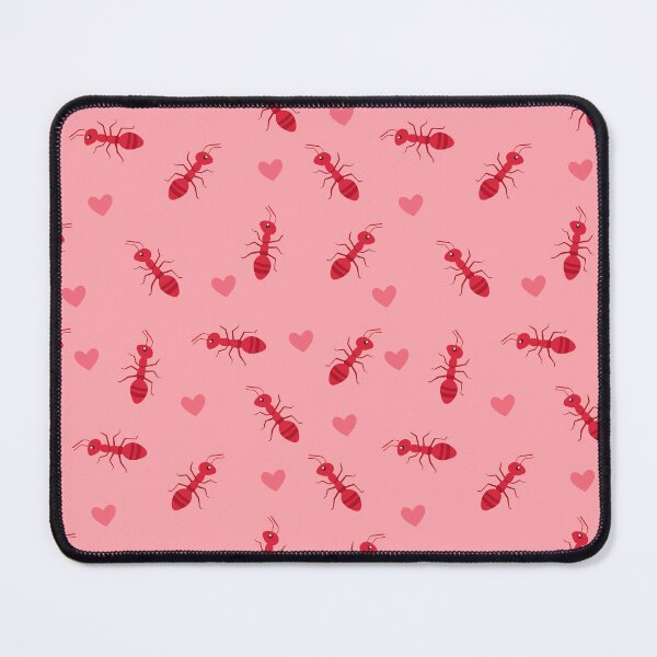 Item preview, Red Ants and Hearts on Soft Pink Background designed and sold by natalielaf.