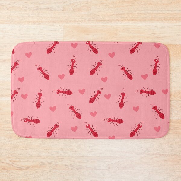 Item preview, Red Ants and Hearts on Soft Pink Background designed and sold by natalielaf.
