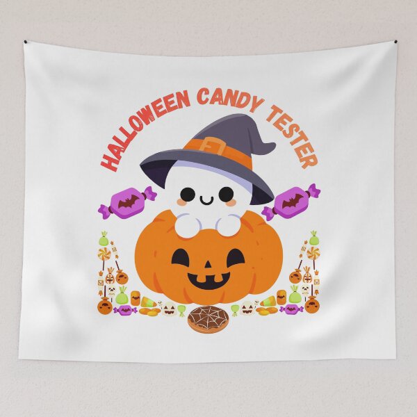 Item preview, Funny Halloween Candy Tester Cute Ghost Pumpkin Trick or Treat Lover Shirt designed and sold by KapiPrint.