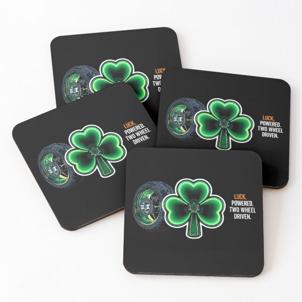 Item preview, LUCK POWERED. TWO WHEELS DRIVEN. - St Patrick’s Day Motorcyclist Design  designed and sold by YourTrendyTees.