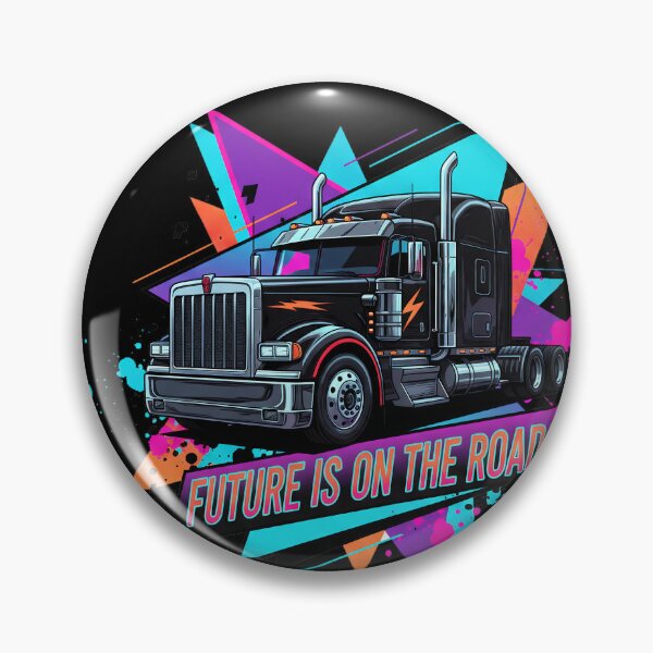 Item preview, Future is on the Road - Neon Cyber Trucker Vibe designed and sold by BounoWorld.