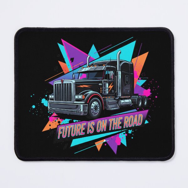 Item preview, Future is on the Road - Neon Cyber Trucker Vibe designed and sold by BounoWorld.