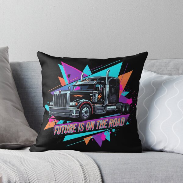 Item preview, Future is on the Road - Neon Cyber Trucker Vibe designed and sold by BounoWorld.