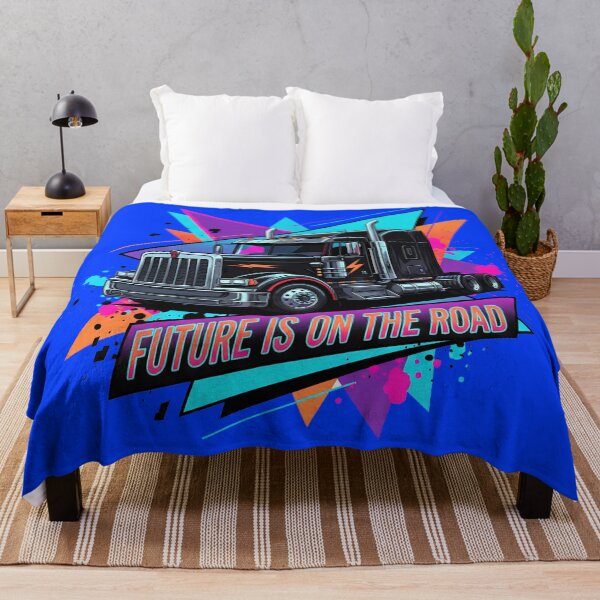 Item preview, Future is on the Road - Neon Cyber Trucker Vibe designed and sold by BounoWorld.