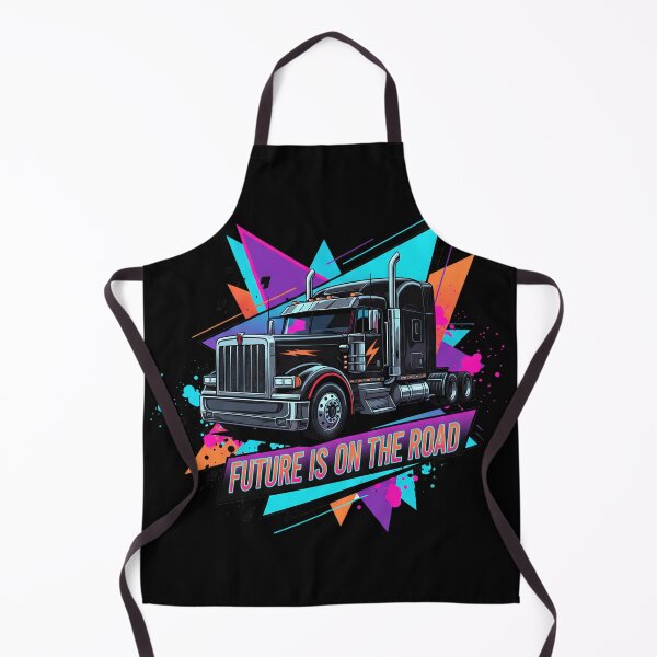 Item preview, Future is on the Road - Neon Cyber Trucker Vibe designed and sold by BounoWorld.