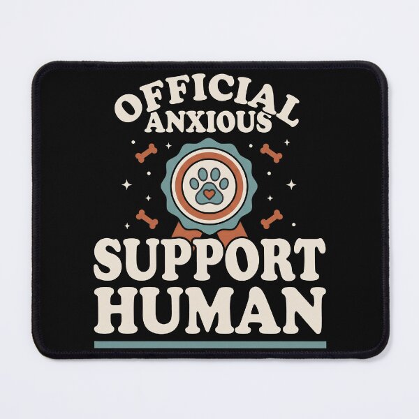 Item preview, Official Anxious Support Human Dog Paw Retro designed and sold by Emmatshirt1.