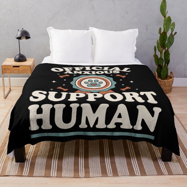 Item preview, Official Anxious Support Human Dog Paw Retro designed and sold by Emmatshirt1.
