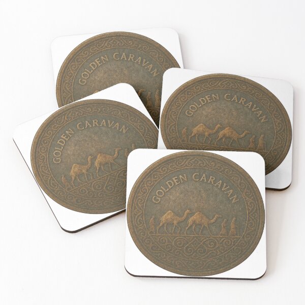 Item preview, Vintage golden caravan coin with camel design designed and sold by Creative88Art.
