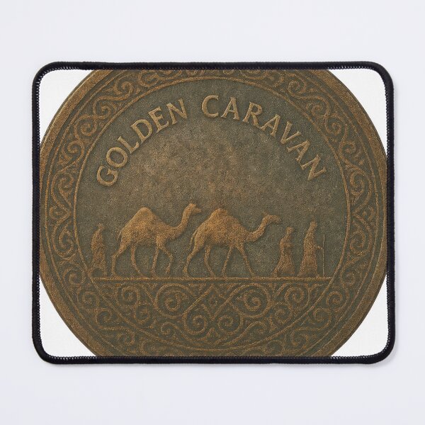 Item preview, Vintage golden caravan coin with camel design designed and sold by Creative88Art.