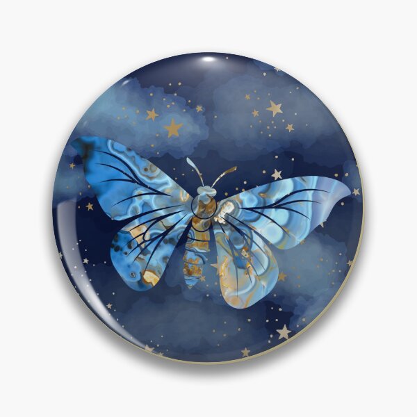 Item preview, Cosmic Blue Moth Galaxy Stars Art designed and sold by 3DDesignSpot.