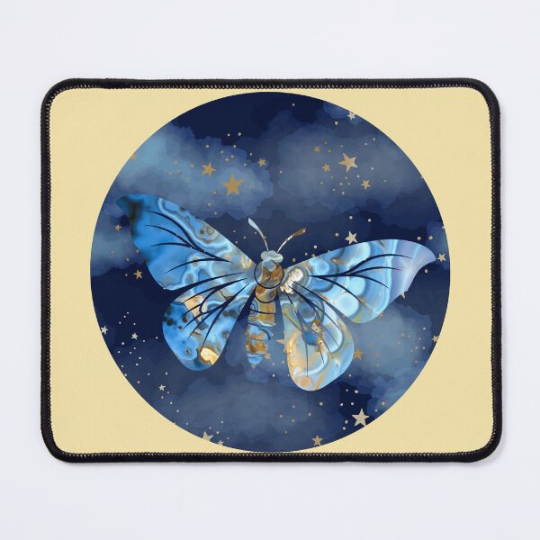 Item preview, Cosmic Blue Moth Galaxy Stars Art designed and sold by 3DDesignSpot.
