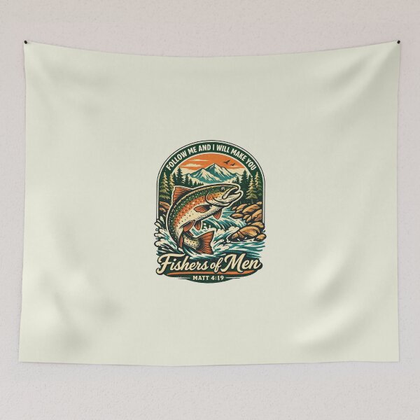 Item preview, Funny Christian Fishing Bible Verse Matthew 4:19 designed and sold by D4nnyBoiArt.