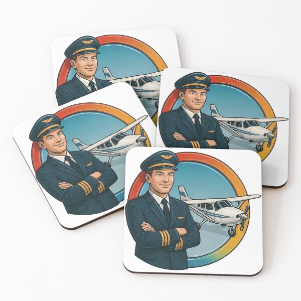 Item preview, Confident pilot standing proudly in front of airplane designed and sold by Creative88Art.