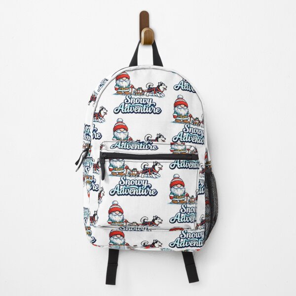 Item preview, Snowy Adventure Gnome and Husky Winter Illustration designed and sold by Moriarty's Digital Visions.