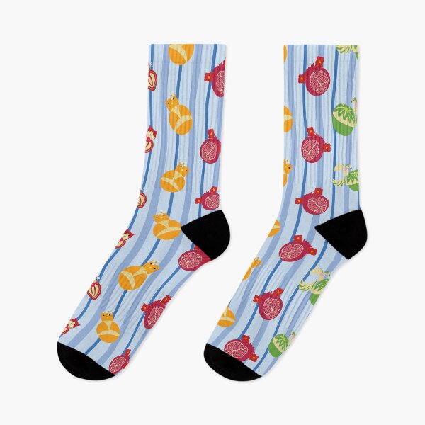 Item preview, Fruity Friends on Blue Stripe designed and sold by Digitalmyth's Designs.