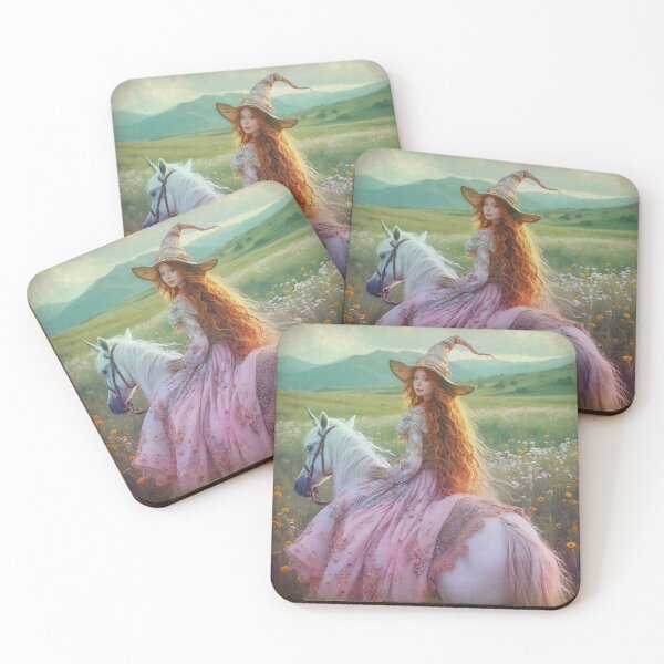Item preview, Enchanting Witch on a Unicorn designed and sold by Tau Tia L Douglass.