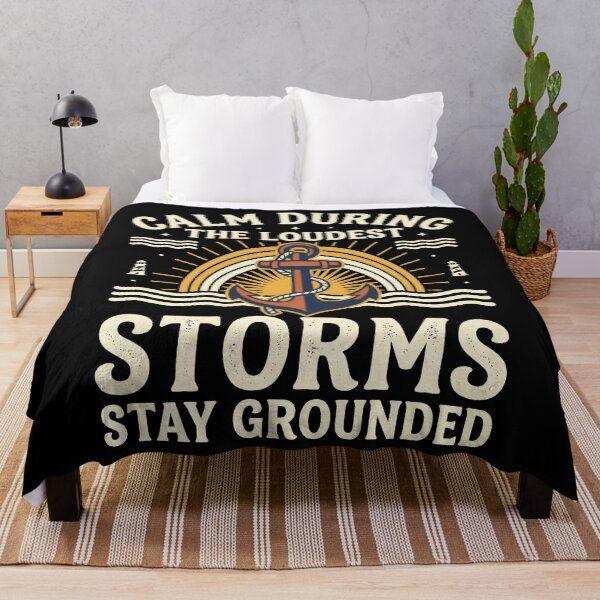 Item preview, Calm During the Loudest Storms Stay Grounded Nautical Anchor designed and sold by Emmatshirt1.