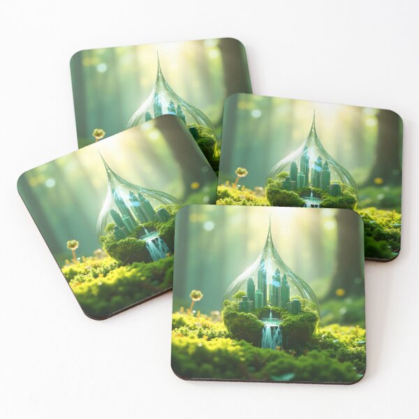 Item preview, The Last Oasis: Futuristic Solarpunk City in a Dewdrop designed and sold by DesignsByDessie.