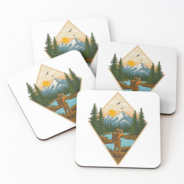 Item preview, Mountain Hiker Landscape in Diamond Frame designed and sold by TeeARTHY.