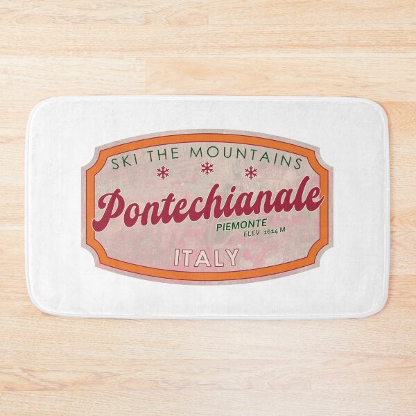 Item preview, Pontechianale, Italy, Piemonte, Ski, textured skiing badge designed and sold by Wanderful-roads.