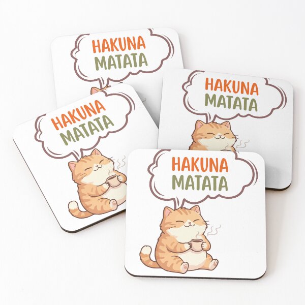 Item preview, "Hakuna Matata – Cute Relaxed Cat Design designed and sold by Nubesss.