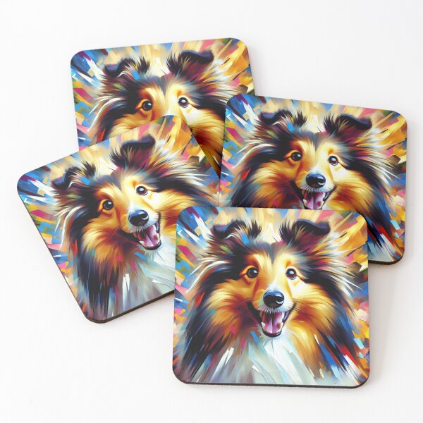 Item preview, Shetland Sheepdog Dog Portrait Acrylic Art Print Pet Portrait Gift for Sheltie Lovers designed and sold by Puppy Puzzles Plus.