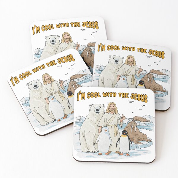 Item preview, I'm Cool with the Jesus Arctic Animal Humor designed and sold by TeeARTHY.