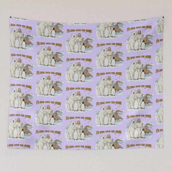 Item preview, I'm Cool with the Jesus Arctic Animal Humor designed and sold by TeeARTHY.