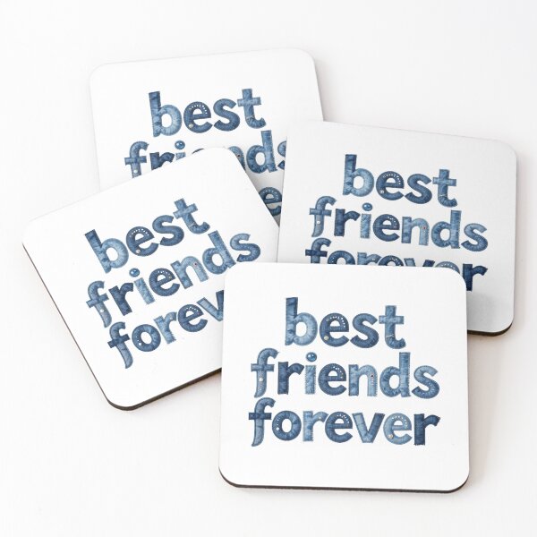 Item preview, BEST FRIENDS FOREVER - IN SHADES OF DENIM designed and sold by AlexOBrienArt.