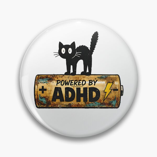 Item preview, POWERED BY ADHD designed and sold by MinaKiarts.