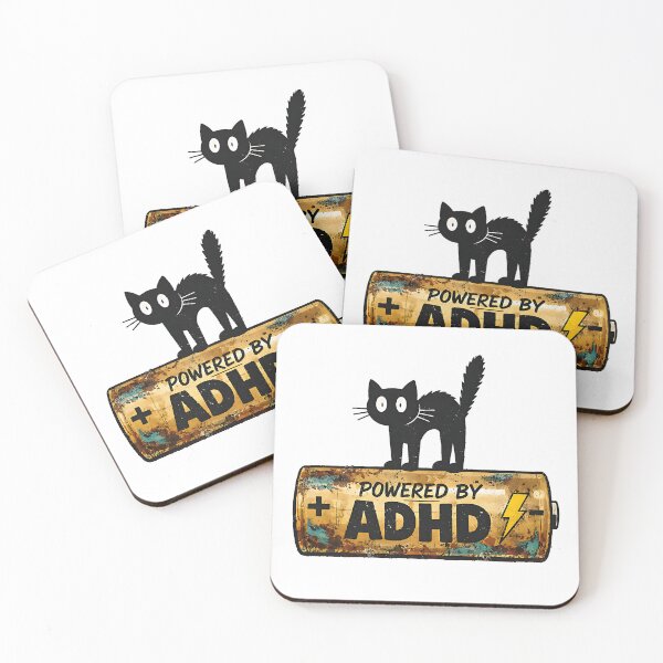 Item preview, POWERED BY ADHD designed and sold by MinaKiarts.