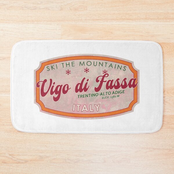 Aperçu de l'œuvre Vigo di Fassa, Italie, Trentin-Haut-Adige, Ski, badge de ski texturé créée et vendue par Wanderful-roads.