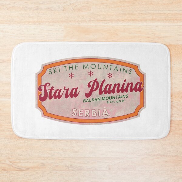 Item preview, Stara Planina, Serbia, Balkan Mountains, Ski, textured skiing badge designed and sold by Wanderful-roads.