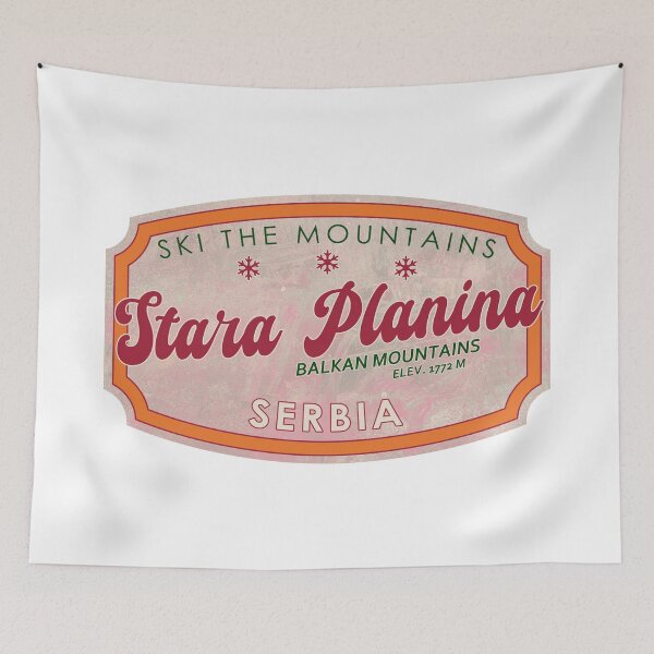 Item preview, Stara Planina, Serbia, Balkan Mountains, Ski, textured skiing badge designed and sold by Wanderful-roads.