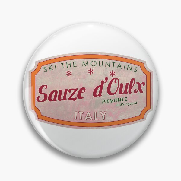 Item preview, Sauze d'Oulx, Italy, Piemonte, Ski, textured skiing badge designed and sold by Wanderful-roads.