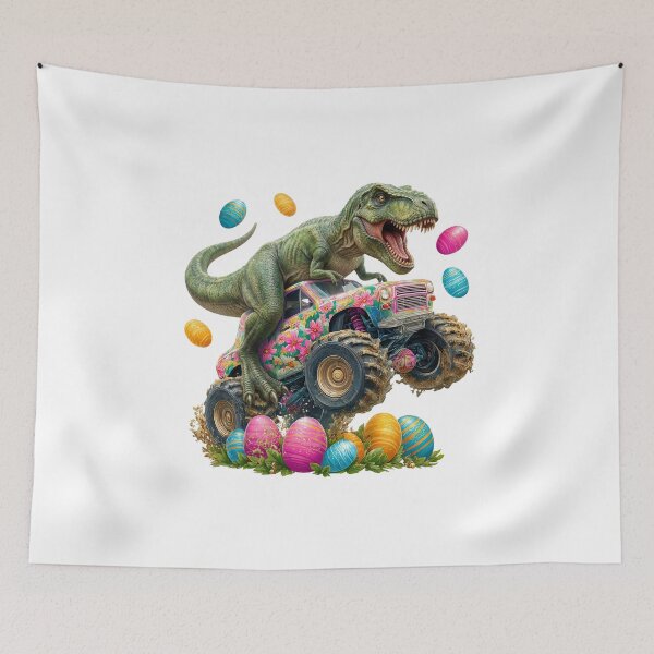 Item preview, Purple T-Rex Easter Hunter Monster Truck designed and sold by Anastasiia Yurevych.