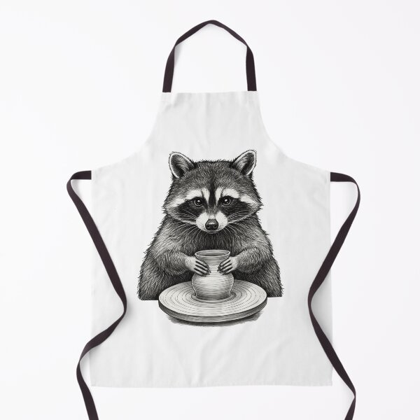 Item preview, Cute Raccoon Doing Pottery designed and sold by TeeARTHY.